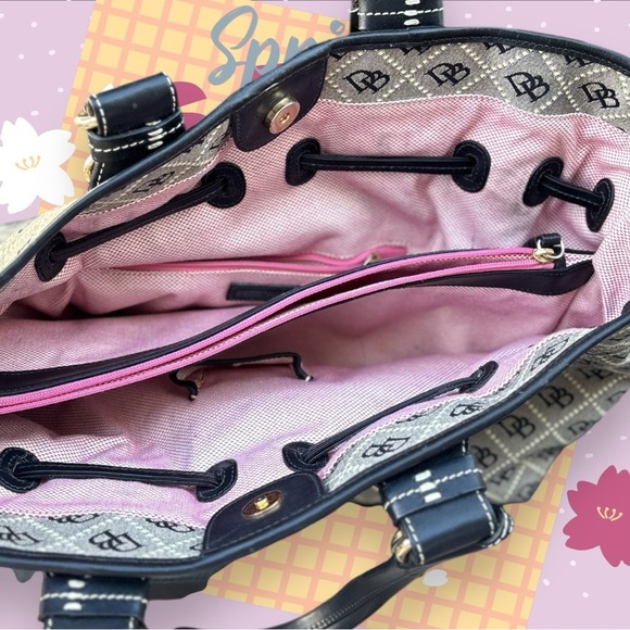 Dooney & Bourke Black and Gray Classic Tote - Picture 2 of 4